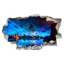 Vinilos cuevas y grutas agujero pared 3d